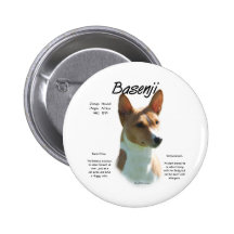 Basenji (chestnut) History Design Pin