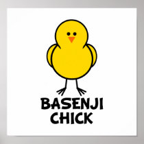 Basenji Chick Print