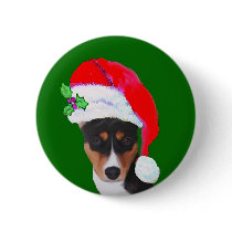 Basenji_Christmas Button