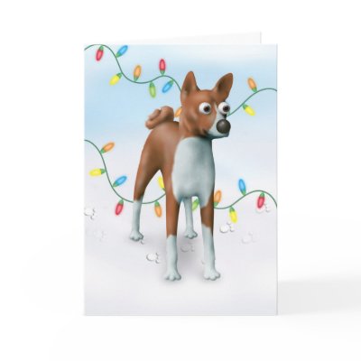 Basenji Christmas Cards by cartoondogs