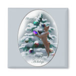 Basenji Christmas Gifts Fridge Magnet