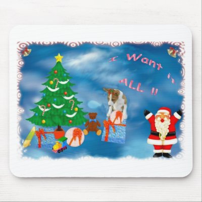 Basenji Christmas Mousepad by deesbasenjis