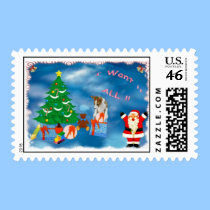 Basenji Christmas Postage postage by deesbasenjis Basenji Christmas Postage postage