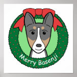 Basenji Christmas Print