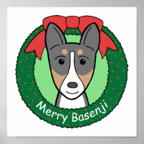 Basenji Christmas Print