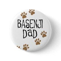 Basenji Dad Pinback Buttons