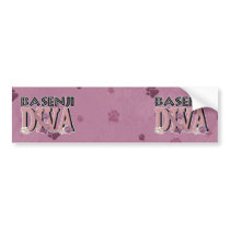 Basenji DIVA Bumper Sticker