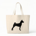 Basenji Dog (in black) Canvas Bag