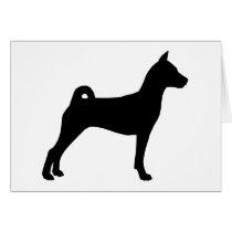 Basenji Dog (in black) Card