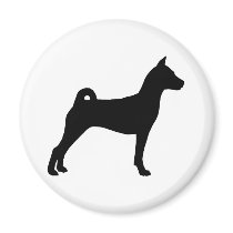 Basenji Dog (in black) Refrigerator Magnets