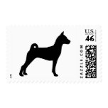 Basenji Dog (in black) postage
