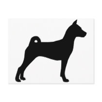 Basenji Dog (in black) Post Card