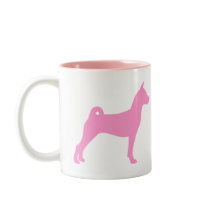 Basenji Dog (in pink) Mug