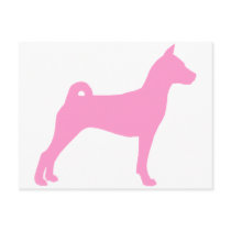 Basenji Dog (in pink) Postcards
