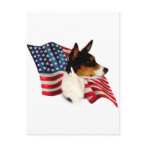 Basenji Flag Post Card