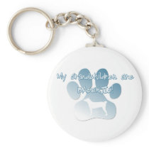 Basenji Grandchildren Keychain