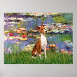 Basenji - Lilies 2 Poster