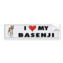 Basenji Love Sticker bumpersticker