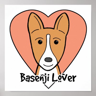 Basenji Lover Poster by dogcartoons