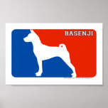 Basenji Major League Dog Print