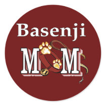 Basenji Mom Round Sticker