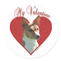 Basenji My Valentine   - Sticker
