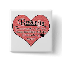 Basenji Paw Prints Dog Humor Pin