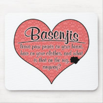 Basenji Paw Prints Dog Humor Mouse Pads