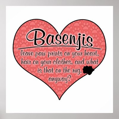 Basenji Paw Prints Dog Humor by thatsalottadogs