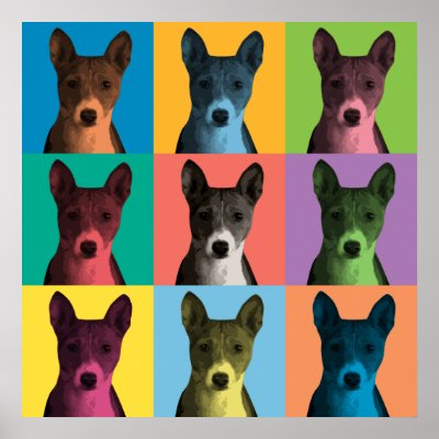 Basenji Pop-Art Poster by dogpopart