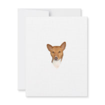Basenji Portrait Invite
