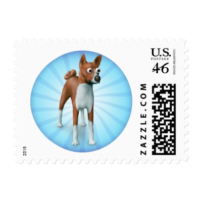 Basenji Postage by cartoondogs
