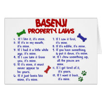 BASENJI Property Laws 2 Greeting Card