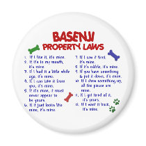 BASENJI Property Laws 2 Magnets