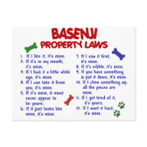 BASENJI Property Laws 2 Postcard