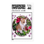 Basenji puppy postage stamp