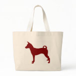 Basenji (Red) Tote Bags
