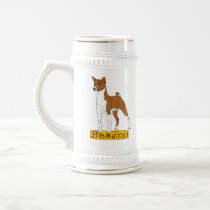 Basenji- red coffee mug