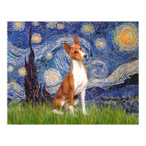 Basenji - Starry Night posters by masterpiecedogs Basenji - Starry Night posters