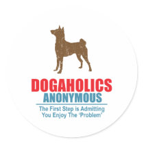 Basenji Round Stickers