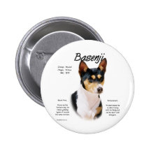Basenji (tricolor) History Design Pins