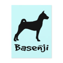 Basenji w/ Cool Text (in black) Post Cards