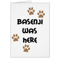 Basenji Was Here Card