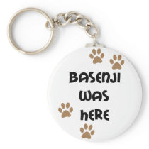 Basenji Was Here Key Chain