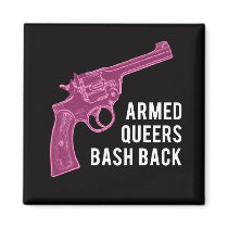Bash Back magnet (pink pistol) by destructobot Bash Back magnet (pink pistol)