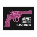 Bash Back postcard (pink pistol)