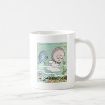 Bashful Clam Scolded by Fish Coffee Mugs