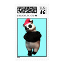 Bashfull Holiday Panda Bear postage by oliver43 Bashfull Holiday Panda Bear postage