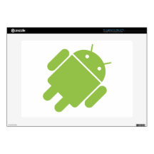 Basic Android OS Robot Decals For 15" Laptops