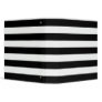 Basic Black and White Stripes Vinyl Binder